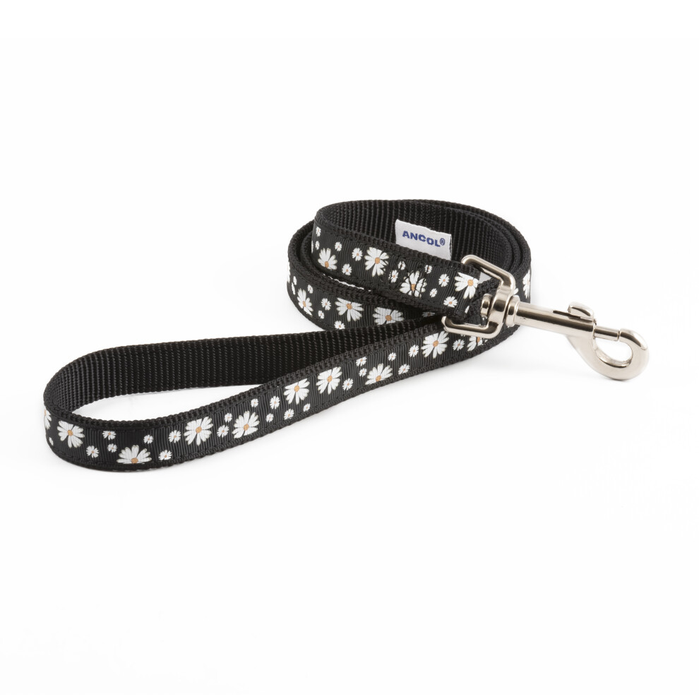 Ancol Fashion Nylon Lead Daisy 19Mm X1m Black