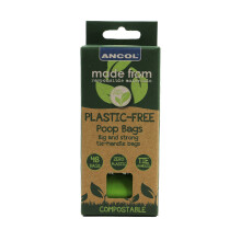 Ancol Made From Plastic Free Poo Bags 4 x Refill Strong Tie Handles
