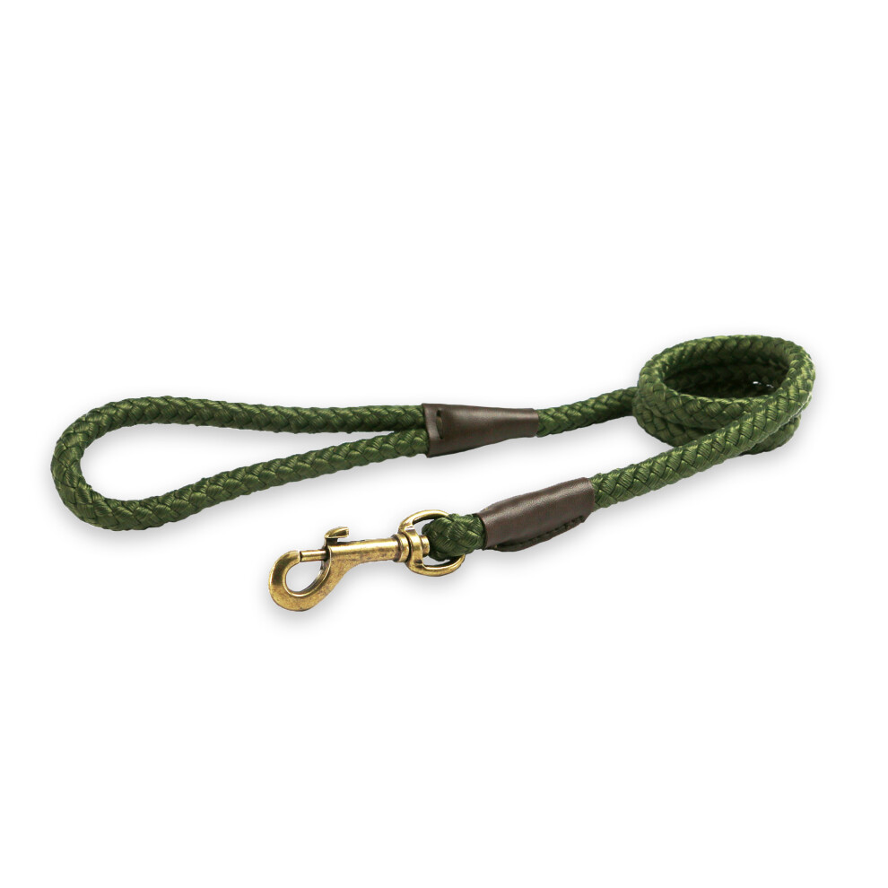 Ancol Heritage Nylon Rope Lead 12Mm X1.07m Green