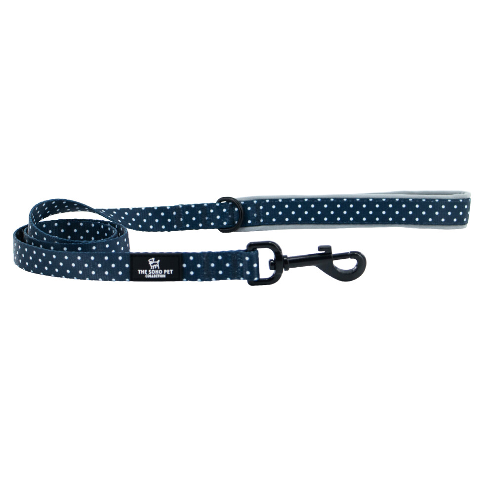 Ancol Polka Dot Patterned Dog Lead Secure Fit Comfortable Padded Grip Sturdy Pet Puppy Leash