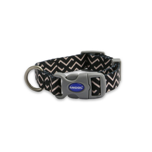 Ancol Ancol Zigzag Patterned Round Dog Collar Secure Fit Soft Comfortable Stylish Pet Puppy Leash Small