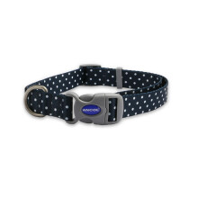 Ancol Polka Dot Patterned Round Dog Collar Secure Fit Soft Comfortable Stylish Pet Puppy Leash Large