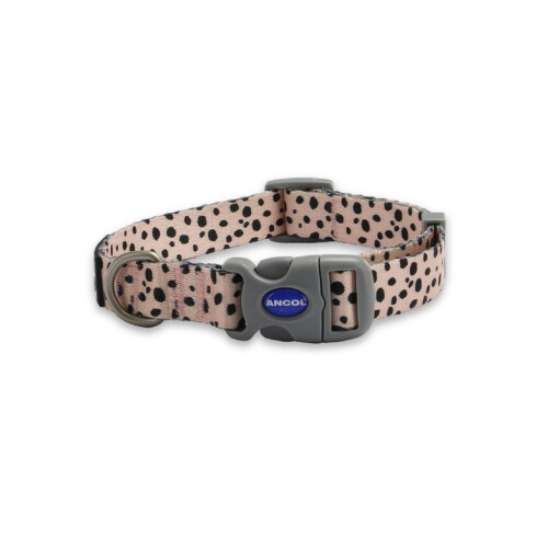 Ancol Ancol Dalmatian Patterned Round Dog Collar Secure Fit Soft Comfortable Stylish Pet Puppy Leash Medium