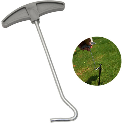 Zelt Peg Puller Hook Remover Plastic Alloy Comfortable Grip Effortless Camping Canopy Stake Extractor 2