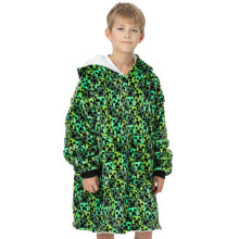 Minecraft Blanket Hoodie (Boys Green)