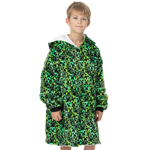 Minecraft Minecraft Blanket Hoodie (Boys Green)