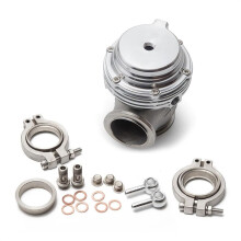 38mm VBand Turbo Blow Off Valve Silver, Adjustable Spring Pressure External Wastegate