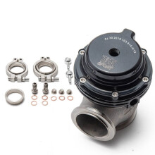 38mm External Turbo Wastegate with Adjustable Spring Pressure and Universal Turbo Compatibility Black
