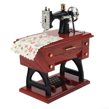 Charming Music Box Vintage Sewing Machine Design For Desk Decoration Large Size