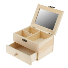 Natural Wooden Storage Box, 11.8" X 7.87" X 5.51", Unfinished Pine For Diverse Crafting Projects, Perfect For Jewelry, Mementos, And Home Decor, Briti