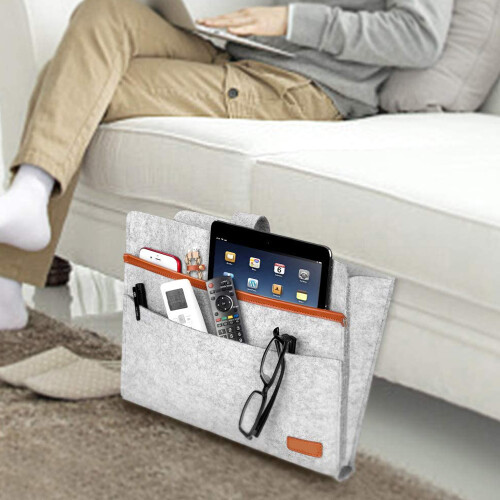 Space-Saving Bedside Caddy, Hanging Storage Organizer With Durable Felt Construction For Home Bedroom Dorms 2