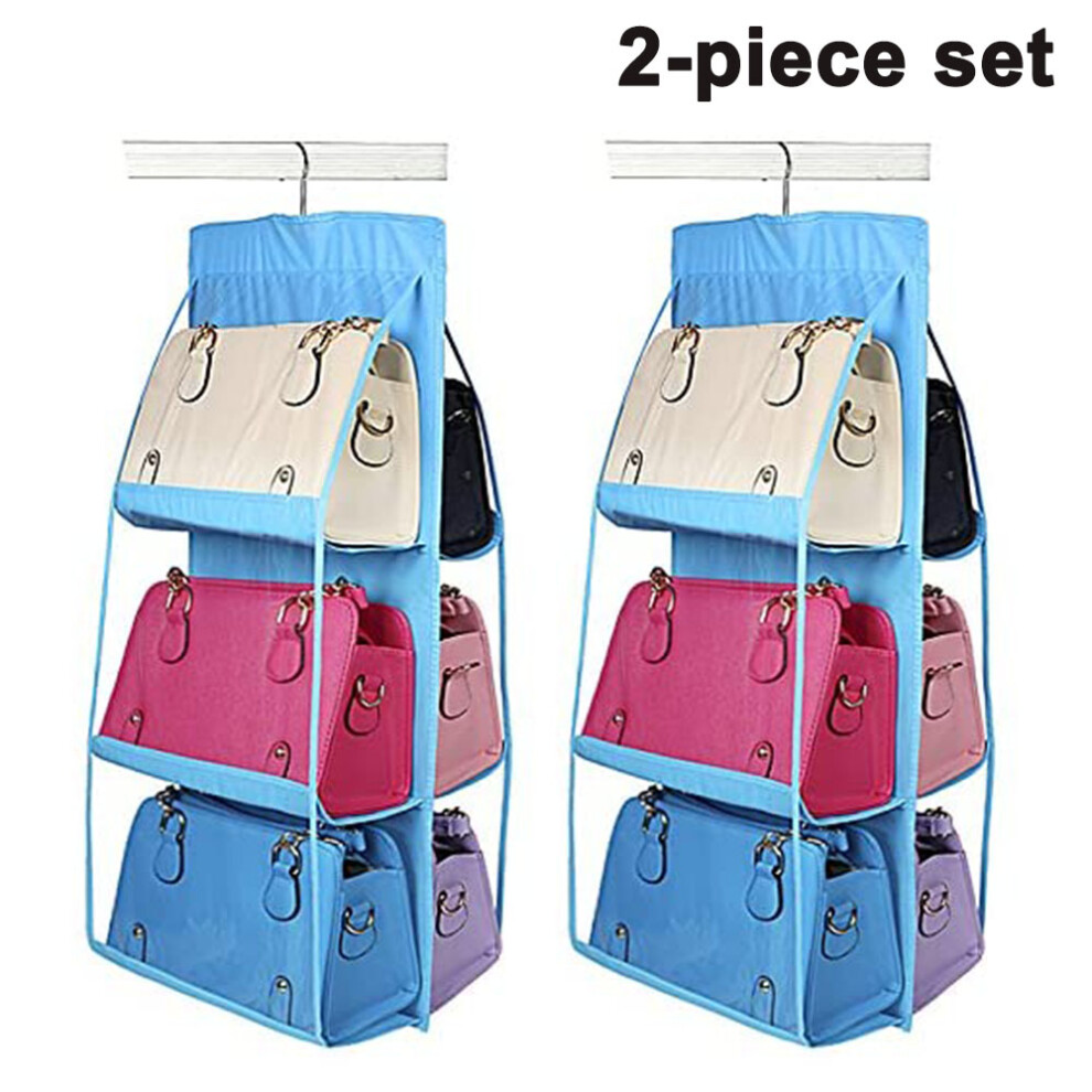 Handbag Storage, Hanging Purse Organizer, Breathable Material, Clear Plastic Dust Cover, Space-Saving Design, Non-Woven Fabric, Wardrobe Closet Organi 9148971131147