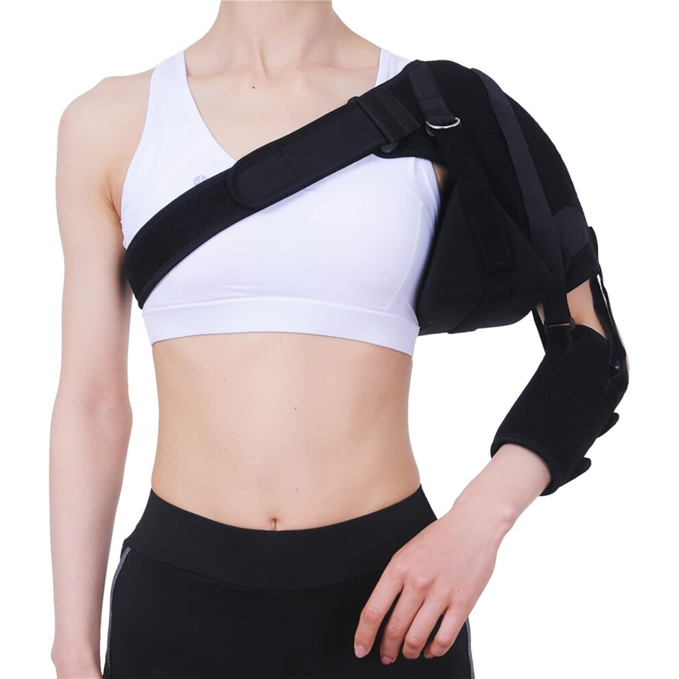Shoulder Arm Sling with Adjustable Straps and Armpit Pillow, Ergonomic Shoulder Support Brace for Stroke Recovery Left