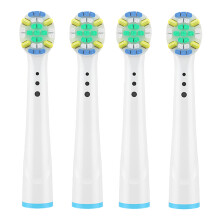 Precision Clean Toothbrush Heads, Oral-B Compatible, Color-Coded Identification, High-Quality Filaments, Promotes Customer Delight, 4 Pieces