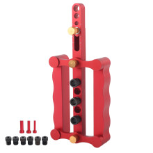 Dowel Jig Kit for Woodworking, Self Centering Doweling Tool with Hardened Steel Bushings Precise Holes Depth Stops Dowel Centers for Accurate Joinery