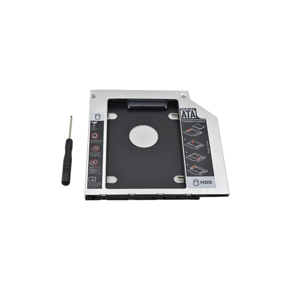 Ssd Hdd Enclosure For 9.5Mm Laptops, Optical Drive Replacement Offering Plug And Play With Universal Bezel 9405630427974