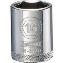 Metric Shallow Socket, 6-Point, 3/8 In. Drive, 16mm - DWMT86311OSP