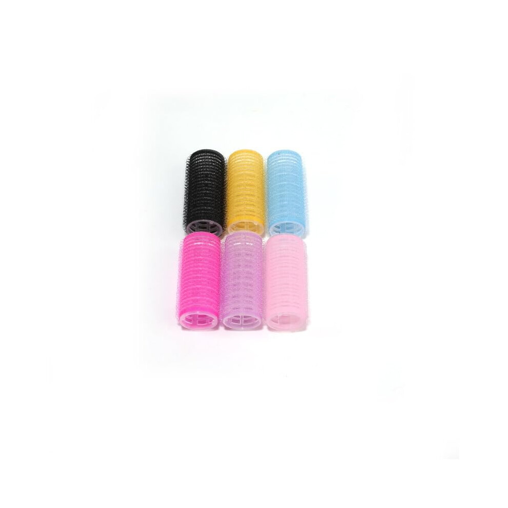 Self Adhesive Hair Rollers Set 6pcs Multiple Curl Sizes Self Grip Design for All Hair Types