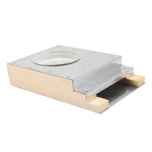 Bee Water Feeder with Wood Board and Aluminum Lid Beehive Watering Station for Garden Beekeeping