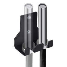 Vertical Stainless Steel Barbell Holder with Rod Storage – SpaceSaving Gym Accessory for Home Use
