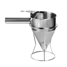Automatic Pancake Batter Dispenser Stainless Steel Funnel with Stand for Cupcakes and Baking