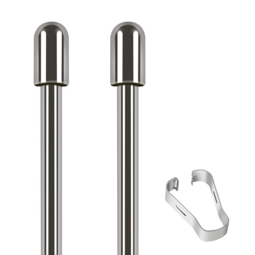 2 x Metal Refills with Round Tip and Secure Clip for Remarkable Writers