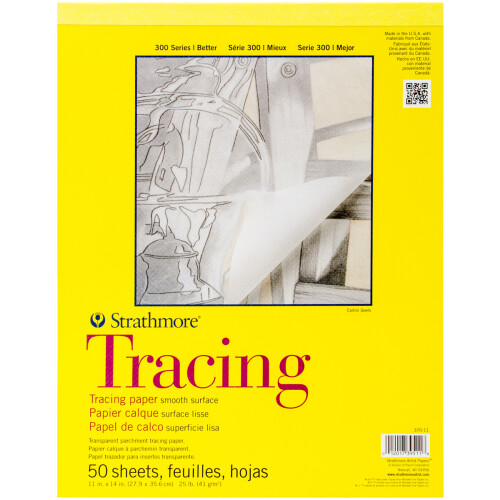 Strathmore Tracing Paper Pad 11"X14"-50 Sheets -370110