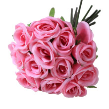 Roses artificielles réalistes en soie, fleurs de mariage décoratives, tissu de haute qualité, non toxique et écologique, délicates et durables,