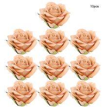 Boutons de roses artificielles en soie, accessoires floraux pour cheveux, décoration de mariage et loisirs créatifs. Broches en tissu de haute