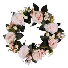 Couronne de feuilles de magnolia artificielles style ferme, couronne bohème, embellit votre espace de vie, décoration polyvalente et de haute