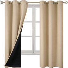 Panouri elegante pentru întunecarea camerei, perdele opace termoizolante pentru blocare maximă a luminii, design izolat fonic cu strat dublu pentru