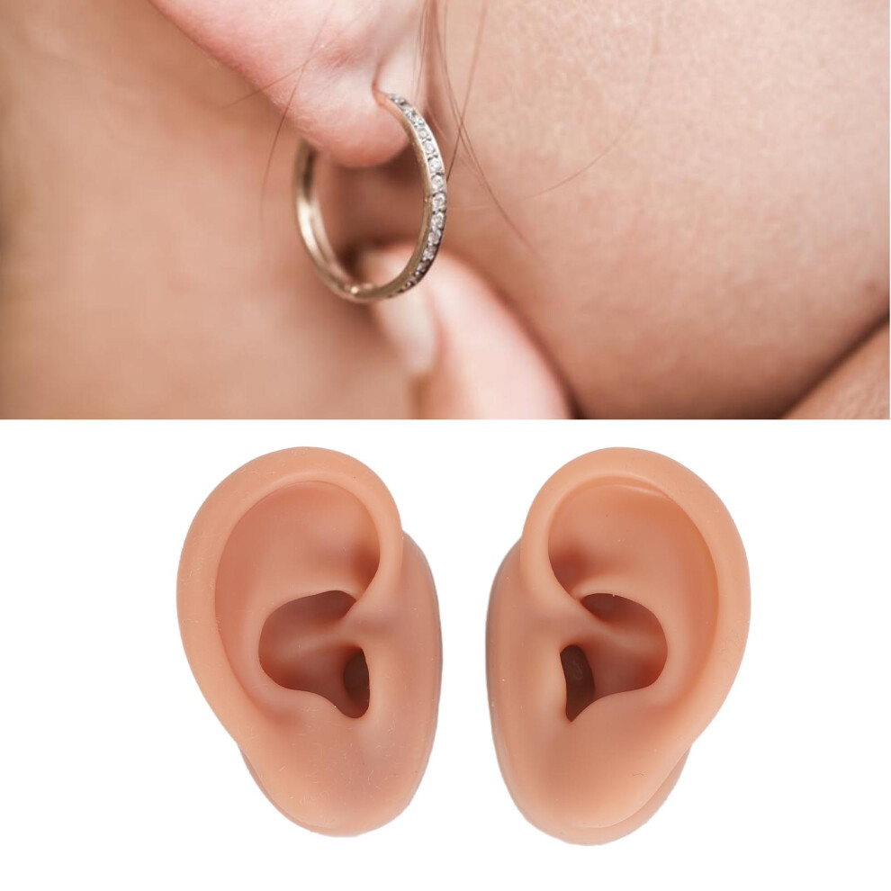 Lifelike Silicone Left/Right Ear Model for Piercing & Earring Display