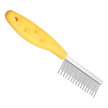 Pet Dematting Comb For Dogs And Cats, NonSlip Grooming Brush, Hair Removal Comb For Undercoat, Flea Grooming Tool