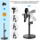 Pied de micro de table réglable, conception portable pour les présentations et les diffusions en déplacement, réglage de la hauteur par vis pour 2