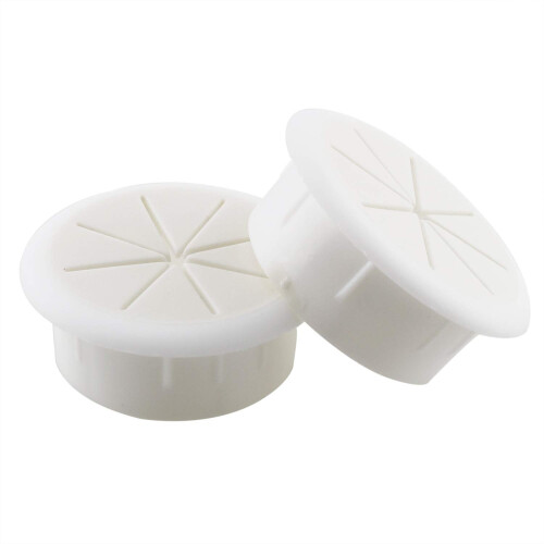 Organizador de cabos para equipamentos de mesa, passa-cabos flexíveis de 50 mm (2 polegadas) para fácil instalação, borracha macia para