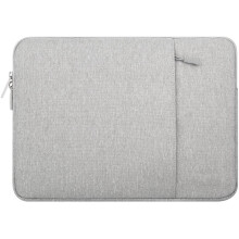 Husă subțire și ușoară pentru laptop, din pânză, material poliester cu design vertical, fermoar din oțel inoxidabil, căptușeală pufoasă