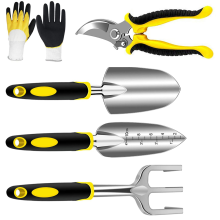 Garden Tools Set Rust-Resistant Aluminum Heavy Duty Aluminum Gardening Tools No-Slip Grip Handle Ergonomic Handle Rust-Proof Gardening Hand Tools For