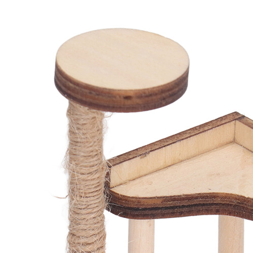 Mini Cat Climbing Model 2 Birch 7.4x4.7x3.2cm 2