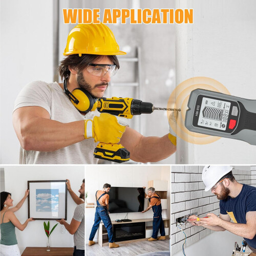Stud Finders Multifunctional Handheld LCD Display Electronic Stud Finder For Drywall Renovation Installation Grey 2