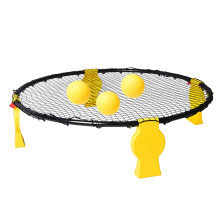 Portable PVC beach volleyball set with foldable legs for outdoor sports and youth entertainment