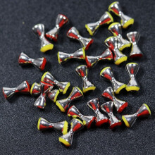 10pcs Fishing Fly Tying Eyes Dumbbell Shape, Size S, Green Color, Fly Tying Lure Eyes