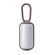 Dog Poop Bag Dispenser with 15 Bags and Clip for Walking Travel Quick Waste CleanUp Gray
