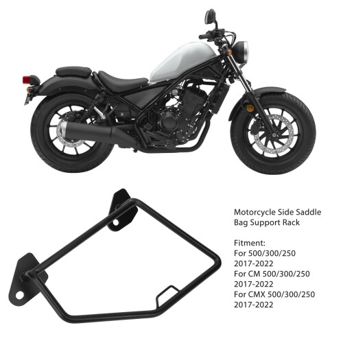 Motorcycle Side Saddle Bag Support Rack for CMX 500/300/250 2017-2022 2