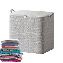 Underbed Storage Baskets Portable with Handles for Bedding, Pillows and Clothes, Space Saving Storage Solution Grande