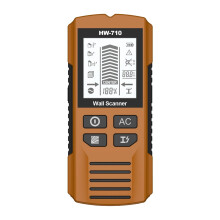 Handheld Metal Detector Wand Portable Security Scanner LCD Display Audio Alerts Construction Yellow