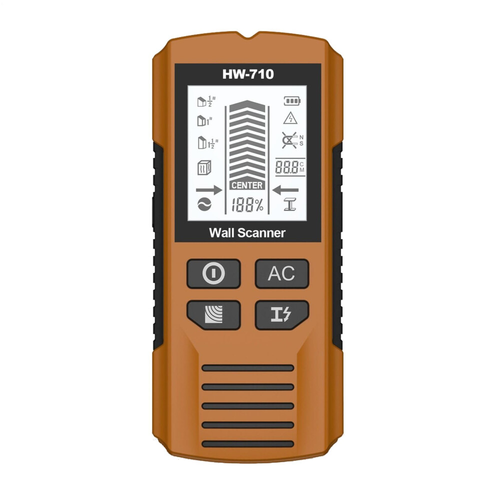 Handheld Metal Detector Wand Portable Security Scanner Lcd Display Audio Alerts Construction Yellow 9426802400687