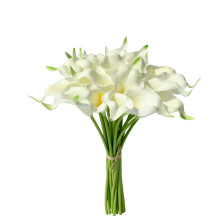 Fiori di calla artificiali realizzati in PU di alta qualità, fiori artificiali realistici e morbidi per la decorazione della casa, composizione di