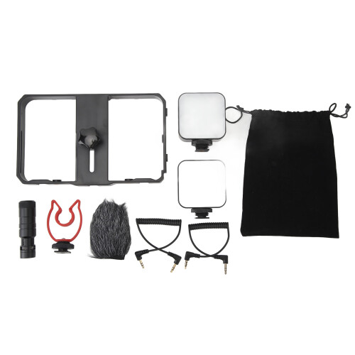 Camera Cage Live Kit with Fill Light, Microphone & Windproof Cover 446g 1