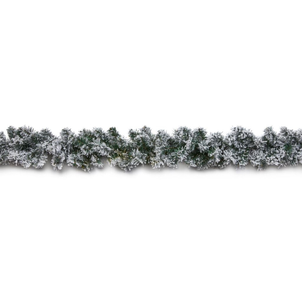 Premier Flocked Woodcote Garland 2.7M - Ftg207016-St