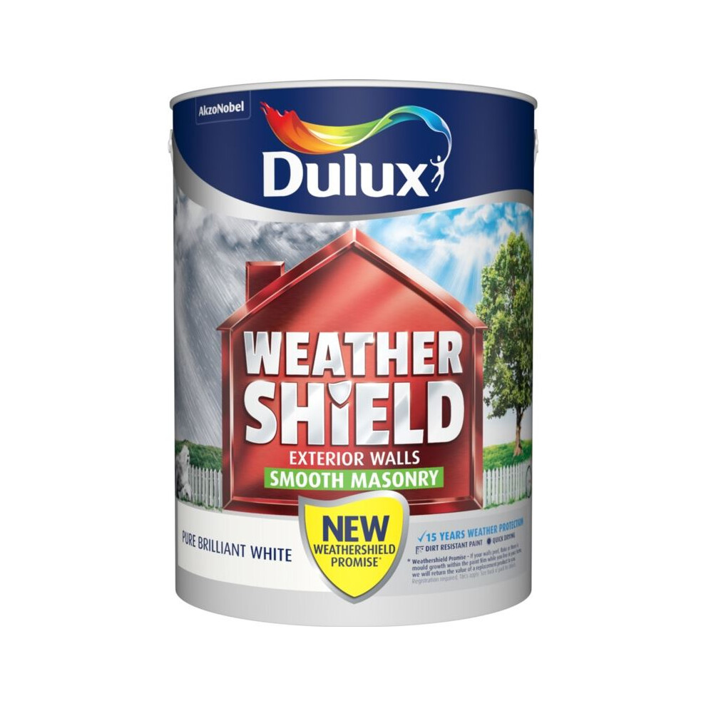 Dulux Weathershield Masonry Smooth Pure Brilliant 5L White